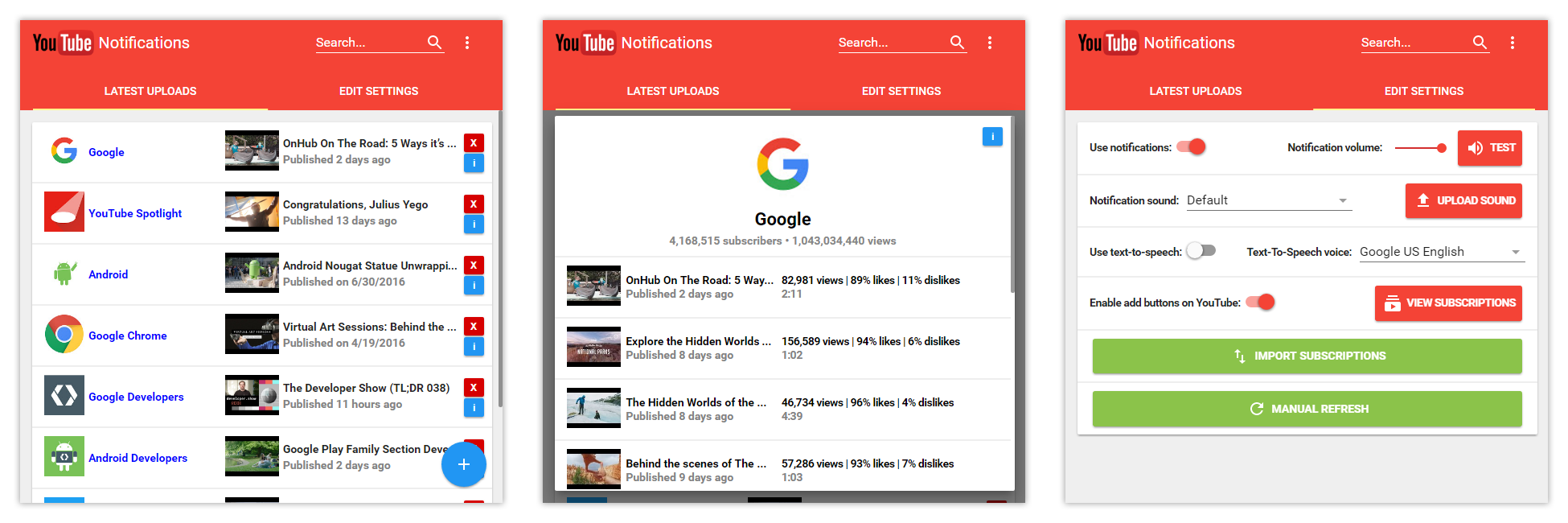 YouTube Notifications